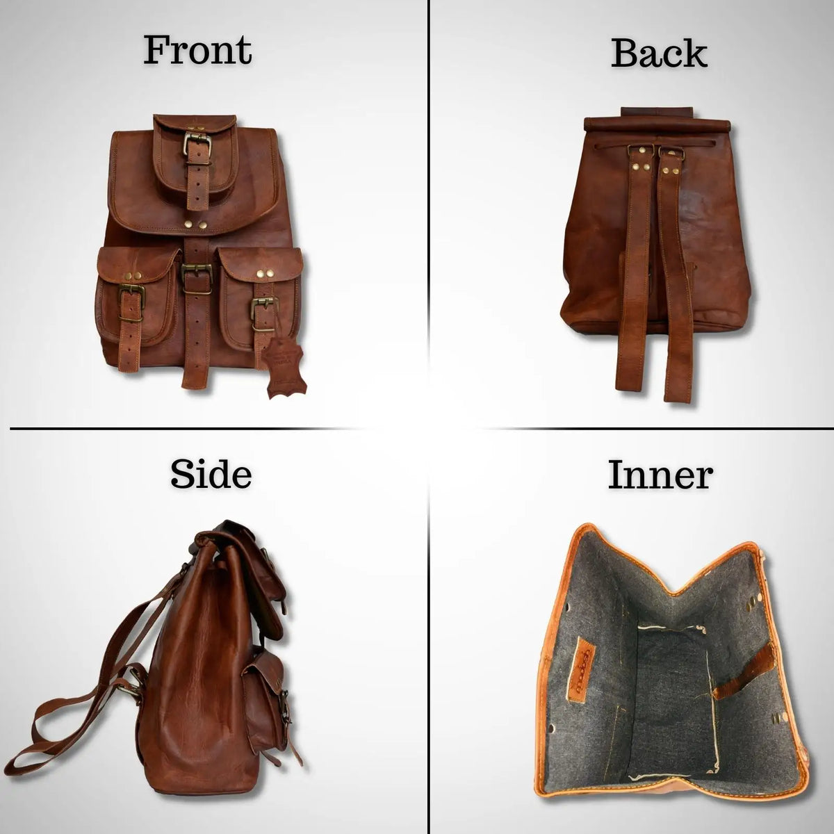 Vintage Modern Genuine Brown Leather Laptop Bag Handmade Portable Lightweight Daypack Durable Bulk Cover for Hiking & Travel