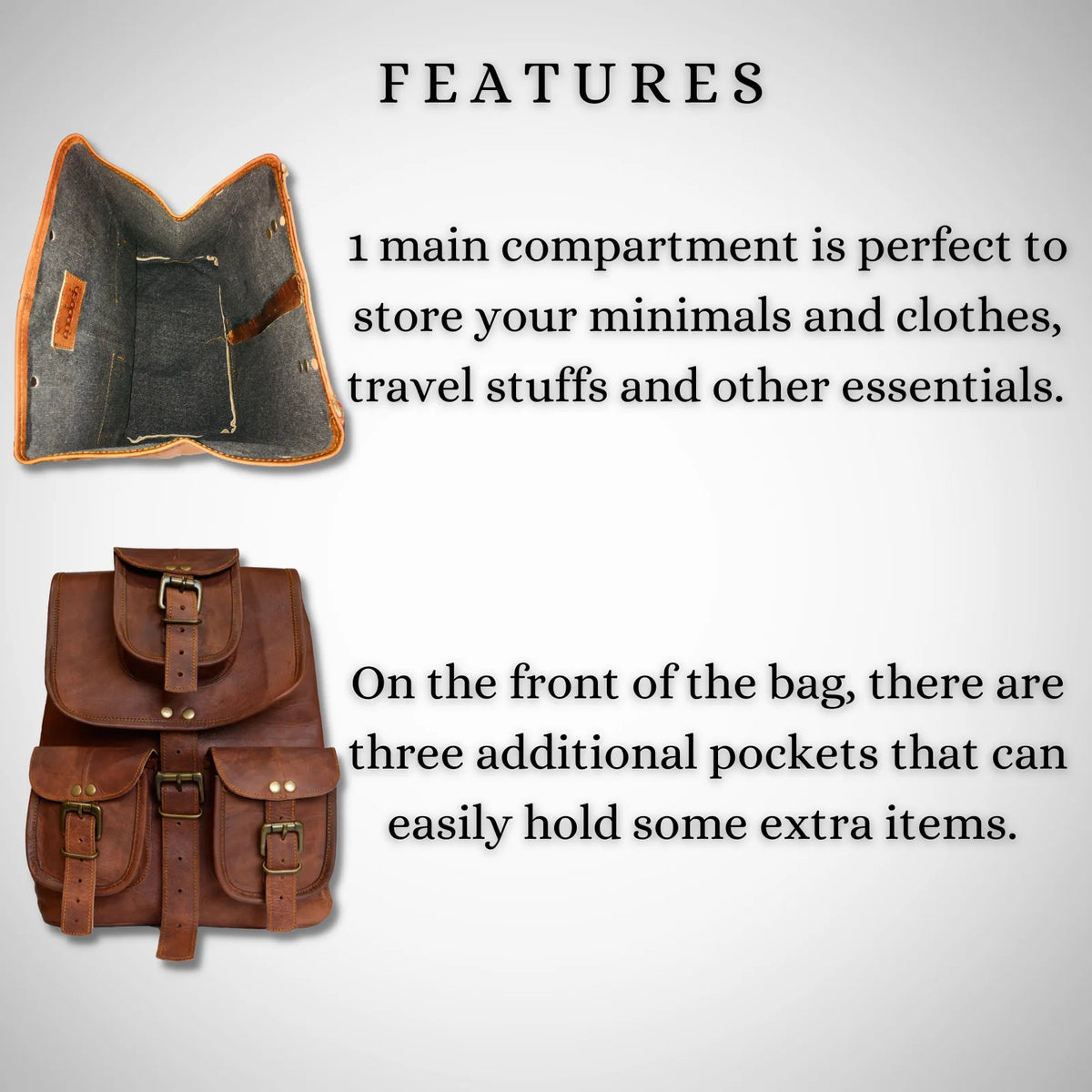 Vintage Modern Genuine Brown Leather Laptop Bag Handmade Portable Lightweight Daypack Durable Bulk Cover for Hiking & Travel