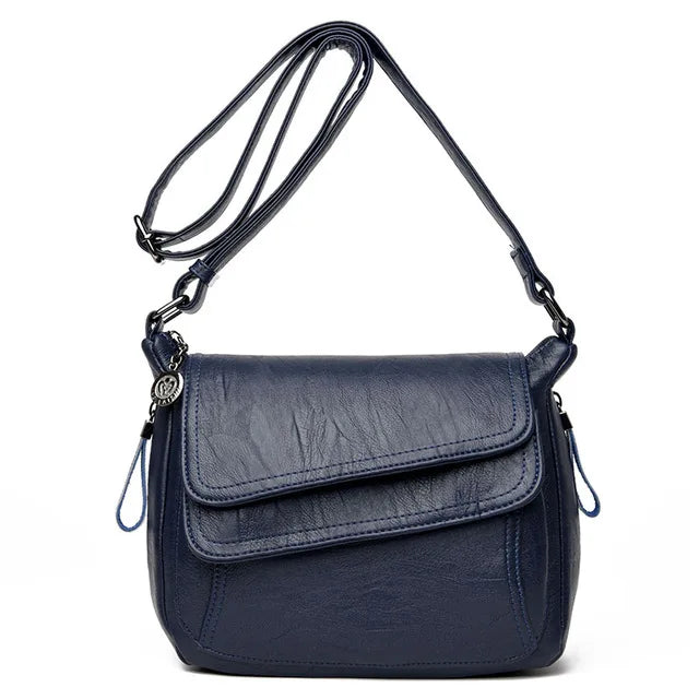 Korean Version Causal Versatile Women's Shoulder Bag Soft Leather European and American Small Square Bag