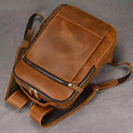 Unisex Genuine Leather Lightweight Foldable Casual Backpack-Durable Waterproof Breathable Multiple Compartments Arcuate Shoulder