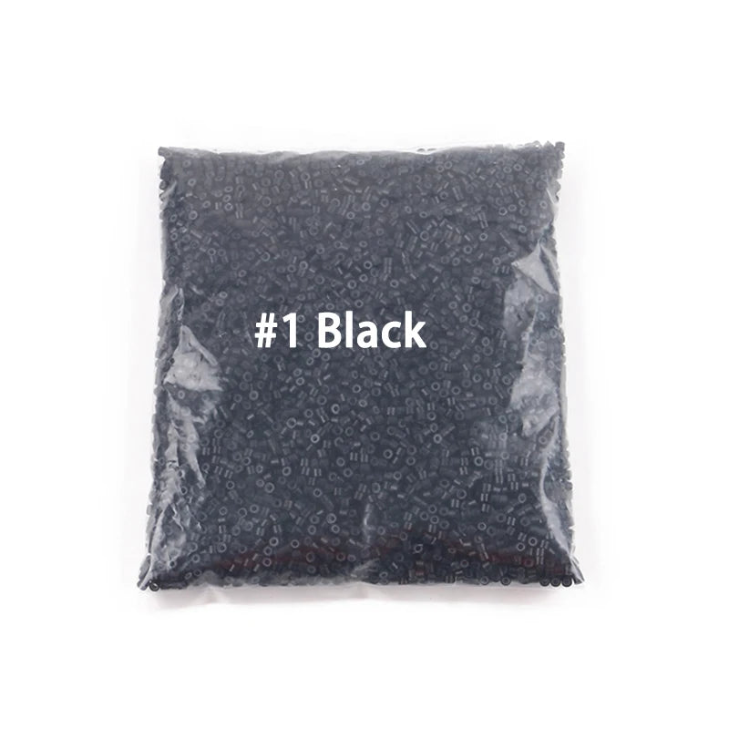 10000 Pieces 4.0 X 2.0mm Silicone Lined Micro Rings Beads Tubes Links for Hair Extensions 8 Colors Optional