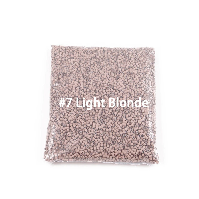 10000 Pieces 4.0 X 2.0mm Silicone Lined Micro Rings Beads Tubes Links for Hair Extensions 8 Colors Optional