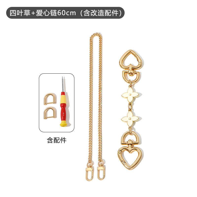 Versatile and Exquisite Decorative Chain Transformation Crossbody Underarm Bag Strap Accessories Suitable for L Bag Carryall Sub-Bag Shoulder Strap DIY