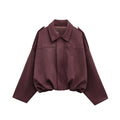 European and American Cross-Border Women's Clothing 2025 Early Spring New Fashion Suede Casual Style Versatile Casual Simple Aviator Jacket