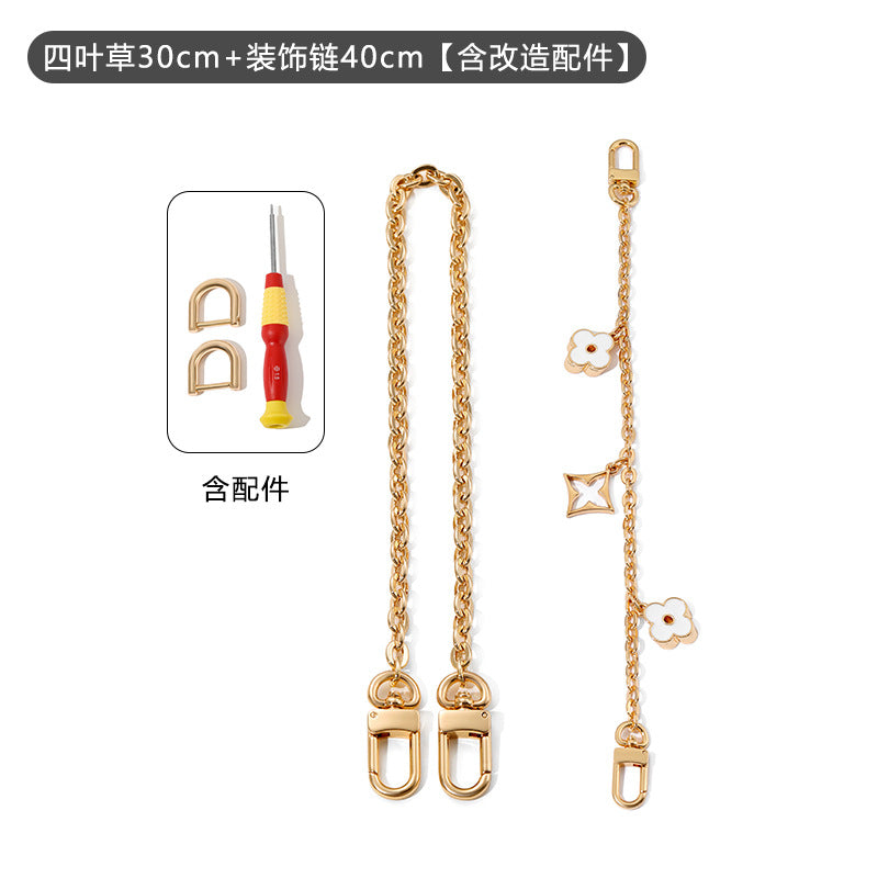 Versatile and Exquisite Decorative Chain Transformation Crossbody Underarm Bag Strap Accessories Suitable for L Bag Carryall Sub-Bag Shoulder Strap DIY