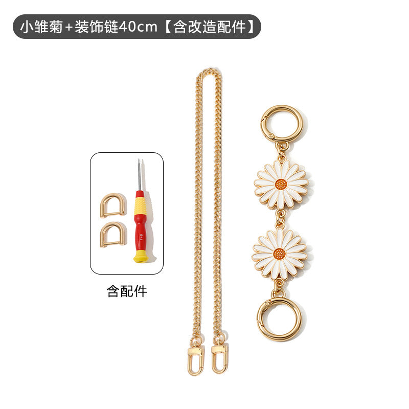 Versatile and Exquisite Decorative Chain Transformation Crossbody Underarm Bag Strap Accessories Suitable for L Bag Carryall Sub-Bag Shoulder Strap DIY