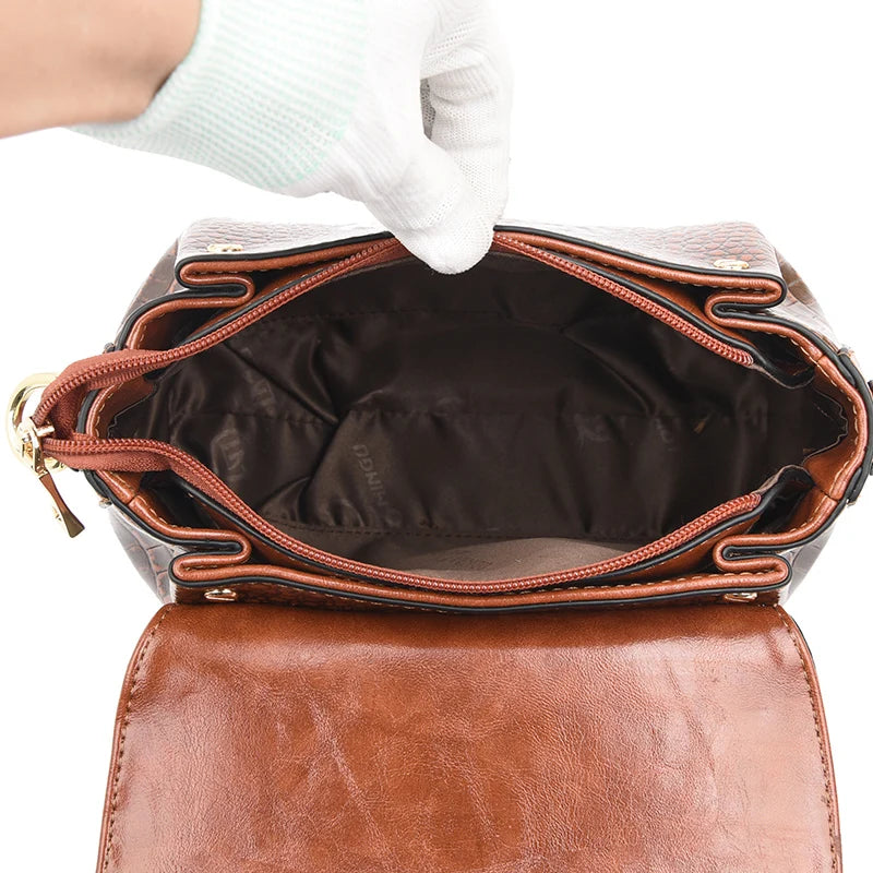 Luxury Brand Handbags For Women 2023 Sac A Main Ladies Crocodile Pattern Leather Crossbody Bags Designer New Shoulder Bag Bolsos