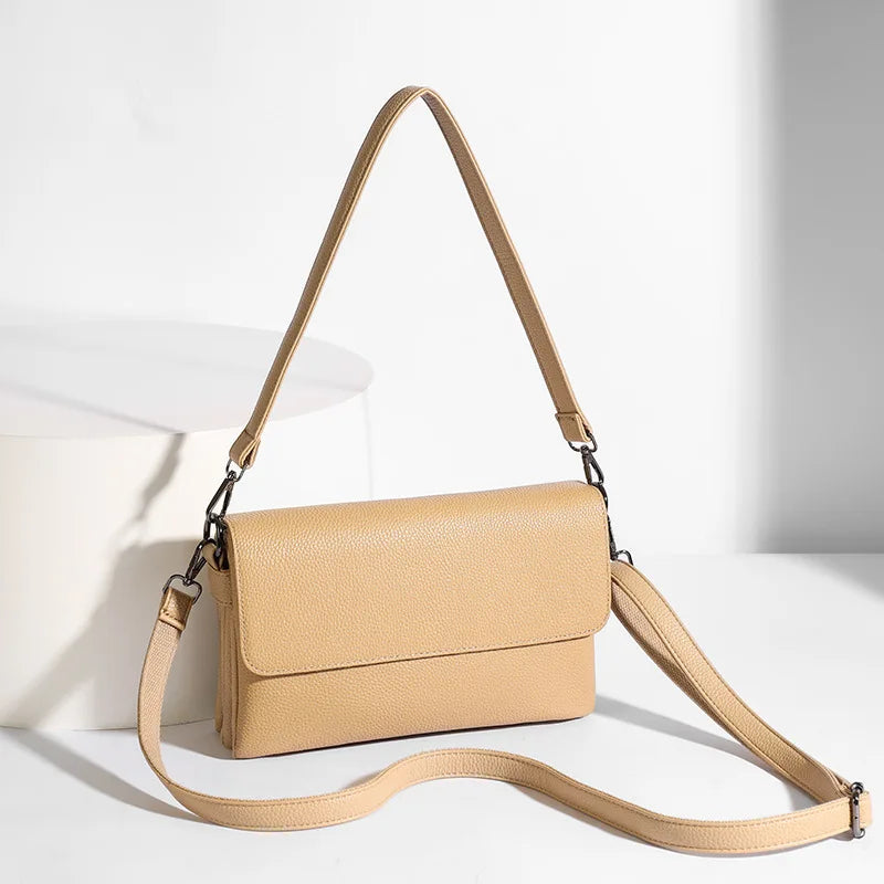 Genuine Leather Shoulder Crossbody Bags for Women Luxury Designer Women Handbags Commuter Sac Elegant Ladies Messenger Bag