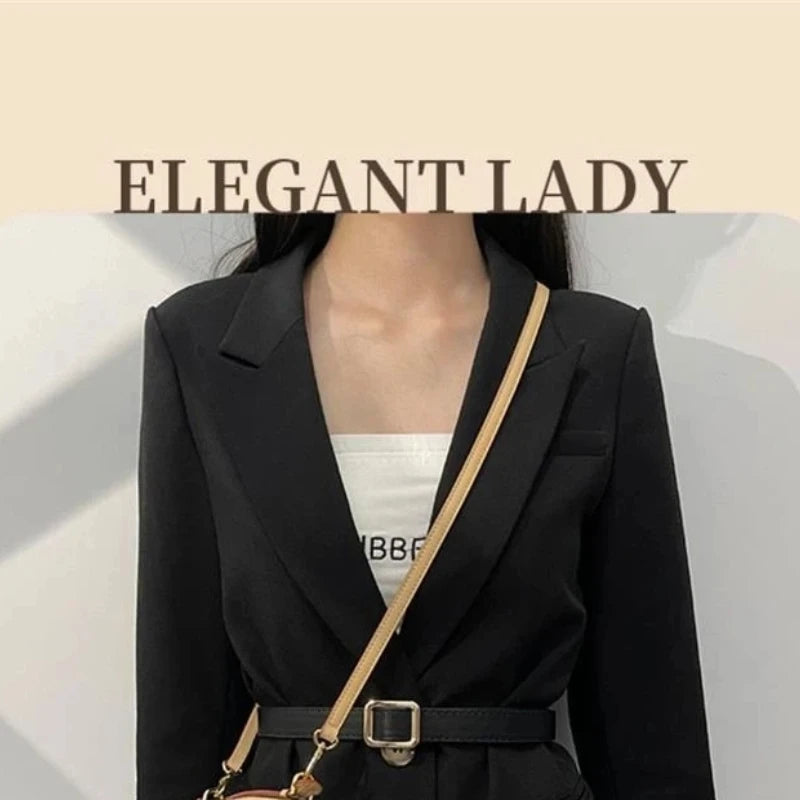 Makeup Bag Nice Crossbody Modification Leather Chain Shoulder Strap Silk Scarf Bag Chain D-Button Accessories