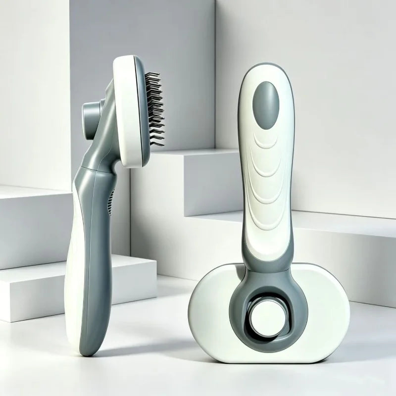 One-Click Self Cleaning Pet Brush Dog Cat Hair Remover Comb Gentle Massage Shedding Grooming Tool for Long Short Haired Animals