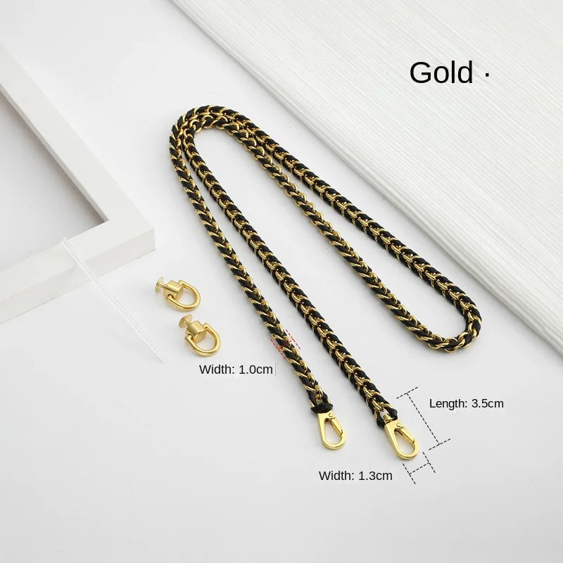 Makeup Bag Nice Crossbody Modification Leather Chain Shoulder Strap Silk Scarf Bag Chain D-Button Accessories