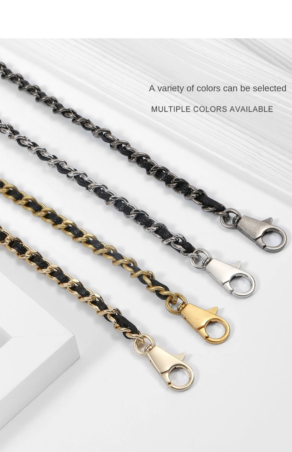 Leather Chain Accessories Handle Bag Shoulder Strap Extension Chain Crossbody Replacement Women's Luxury Bag Strap