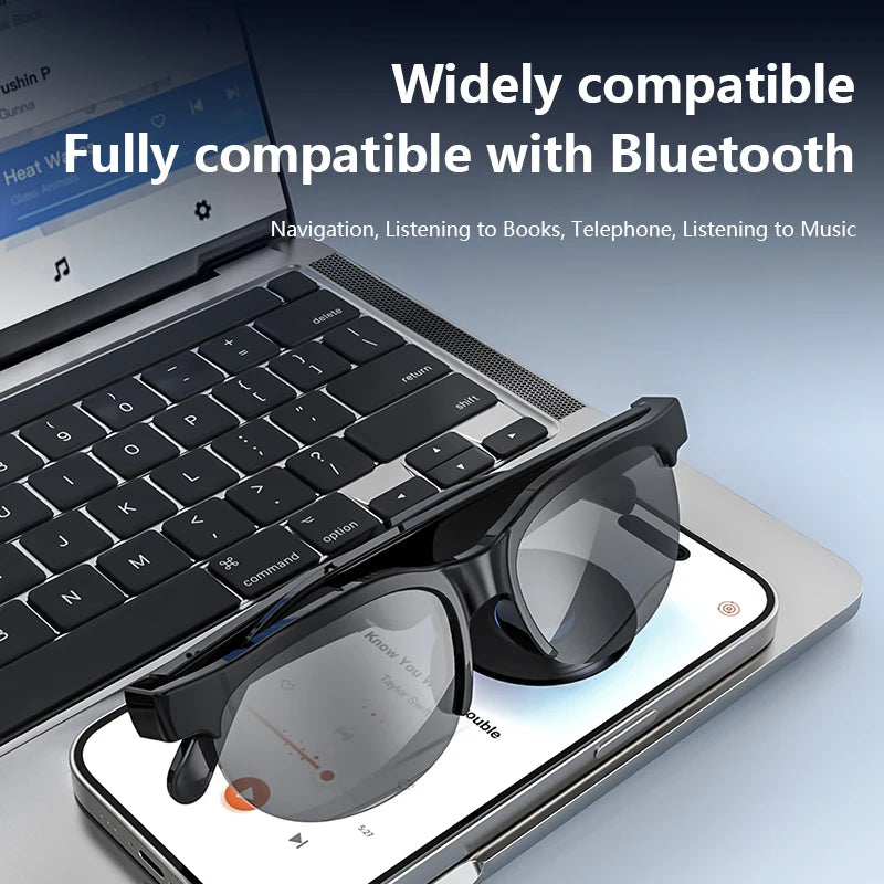 Lenovo 2026 New Smart Glasses AI Translation Bluetooth Conversation Recording Listening To Music Smart Sunglasses for Men Women