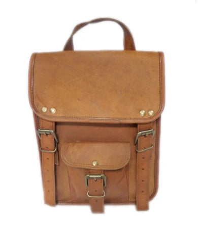 Top New Genuine Leather Material Vintage Laptop Backpack With Buckle Closure Shoulder Straps For Unisex Softback 20-39L Capacity